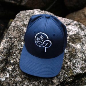 baseball cap blue flexfit with logo